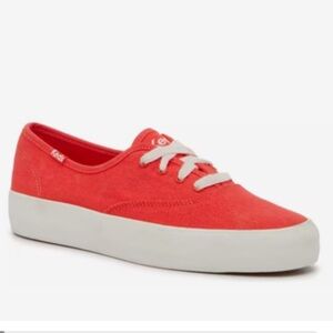 Keds Champion Sneaker  Red Canvas Low-Top Candy Red New 8